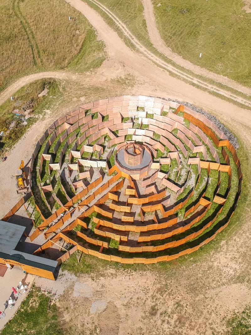 Drevený kruhový labyrint - hlavná fotka